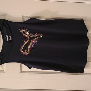 PUMA BRAND GIRLS BLUE "SPARKLING " TANK TOP SIZE LARGE